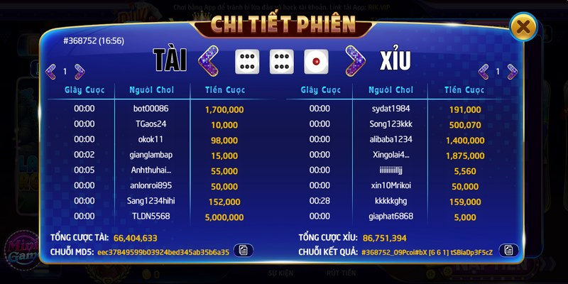 Tài xỉu MD5 Rikvip: Siêu phẩm giải trí trực tuyến "cực đã" 5 Một khi đã bước vào sân cược người chơi phải biết cách cân chỉnh số tiền cược